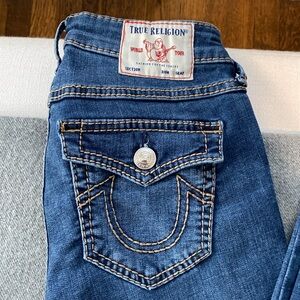 True Religion Billie Mid Rise Straight Jeans